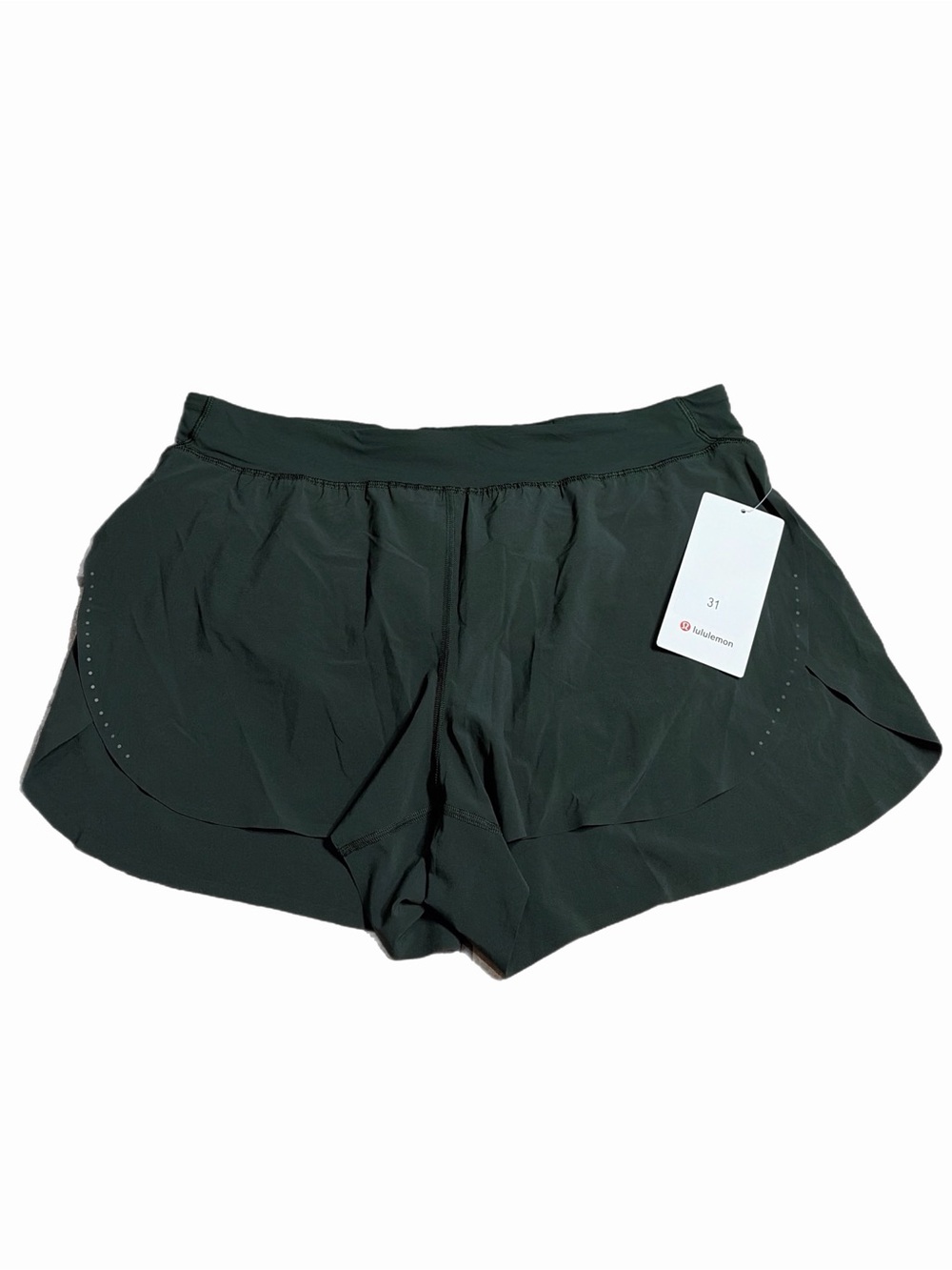 NWT Lululemon Fast & Free High-Rise Split Short 3" (Rainforest Green) Size XL